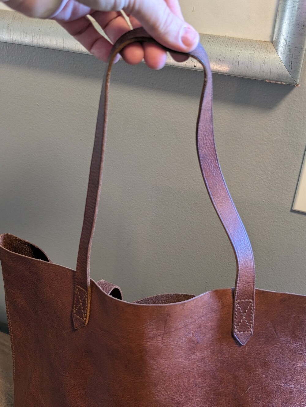 J.Crew Leather Large Carryall Tote Bag - Picture 12 of 16